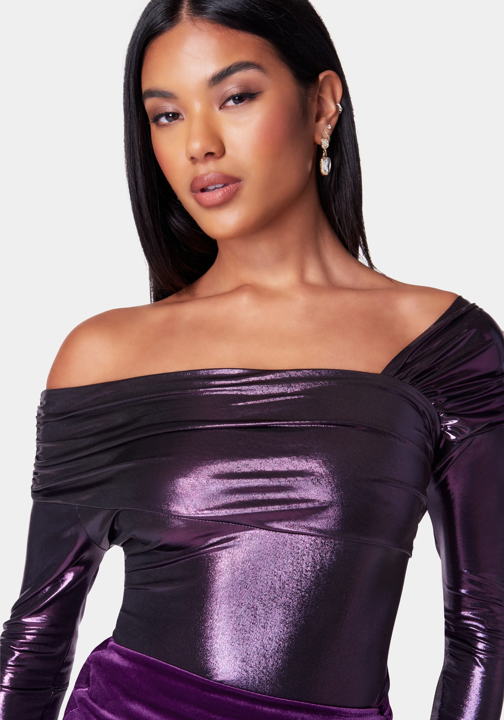 Asymmetric Draped Knit Top - Image 4