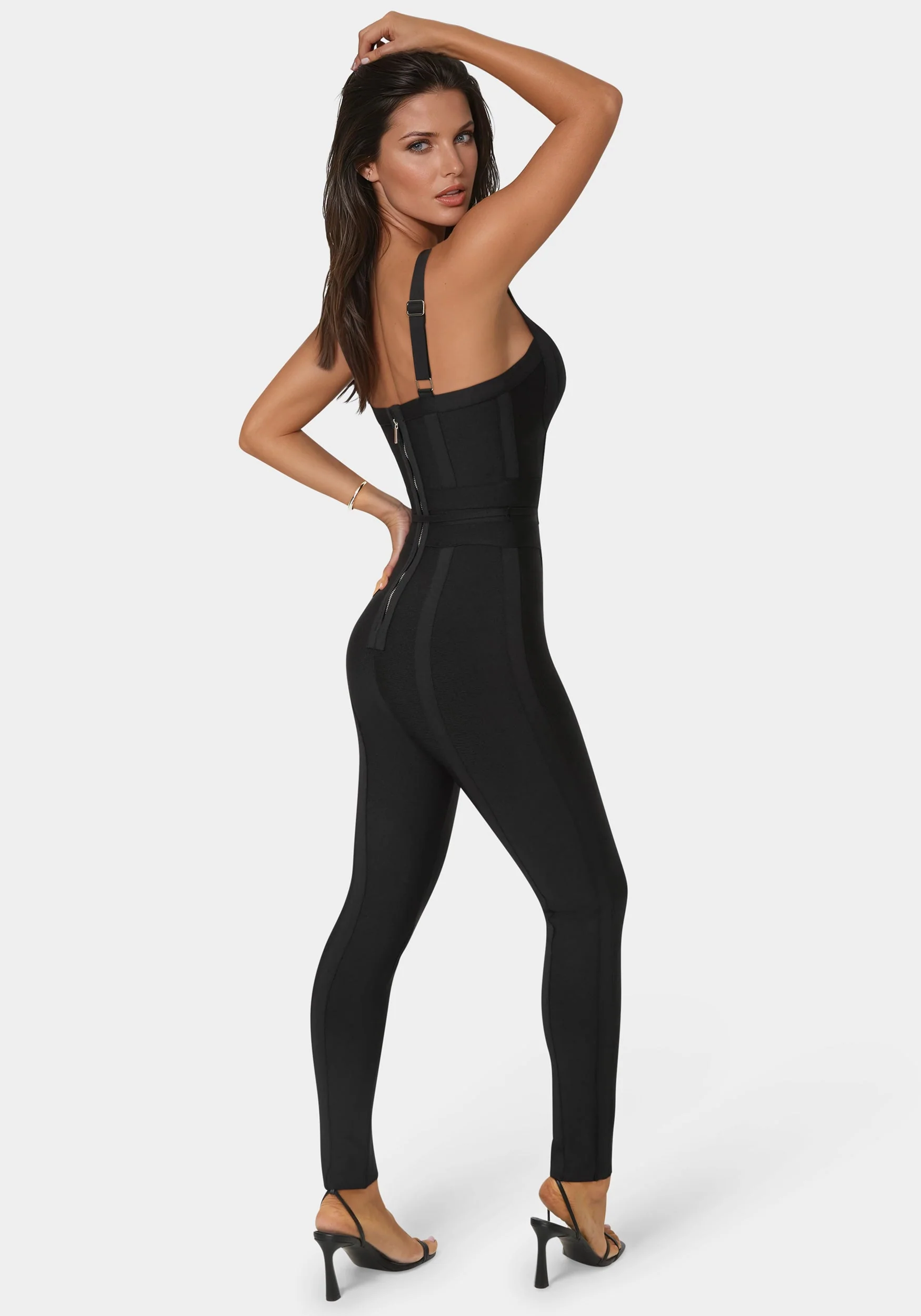 Bandage Knit Sleeveless Catsuit - Image 2