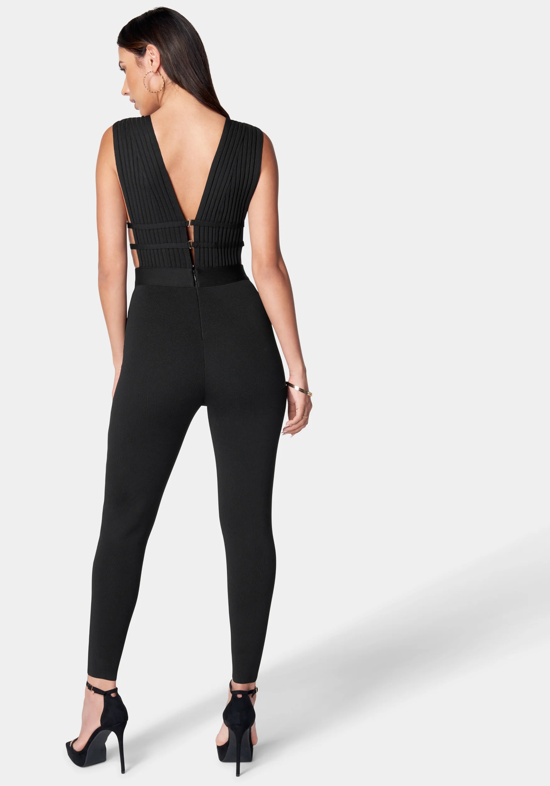 Bandage Plunge Neck Catsuit - Image 4