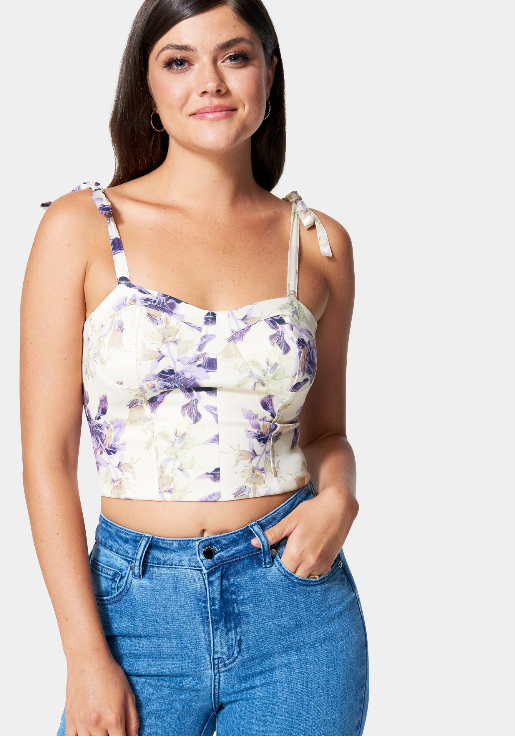 Detachable Sleeve Bustier Top - Image 3