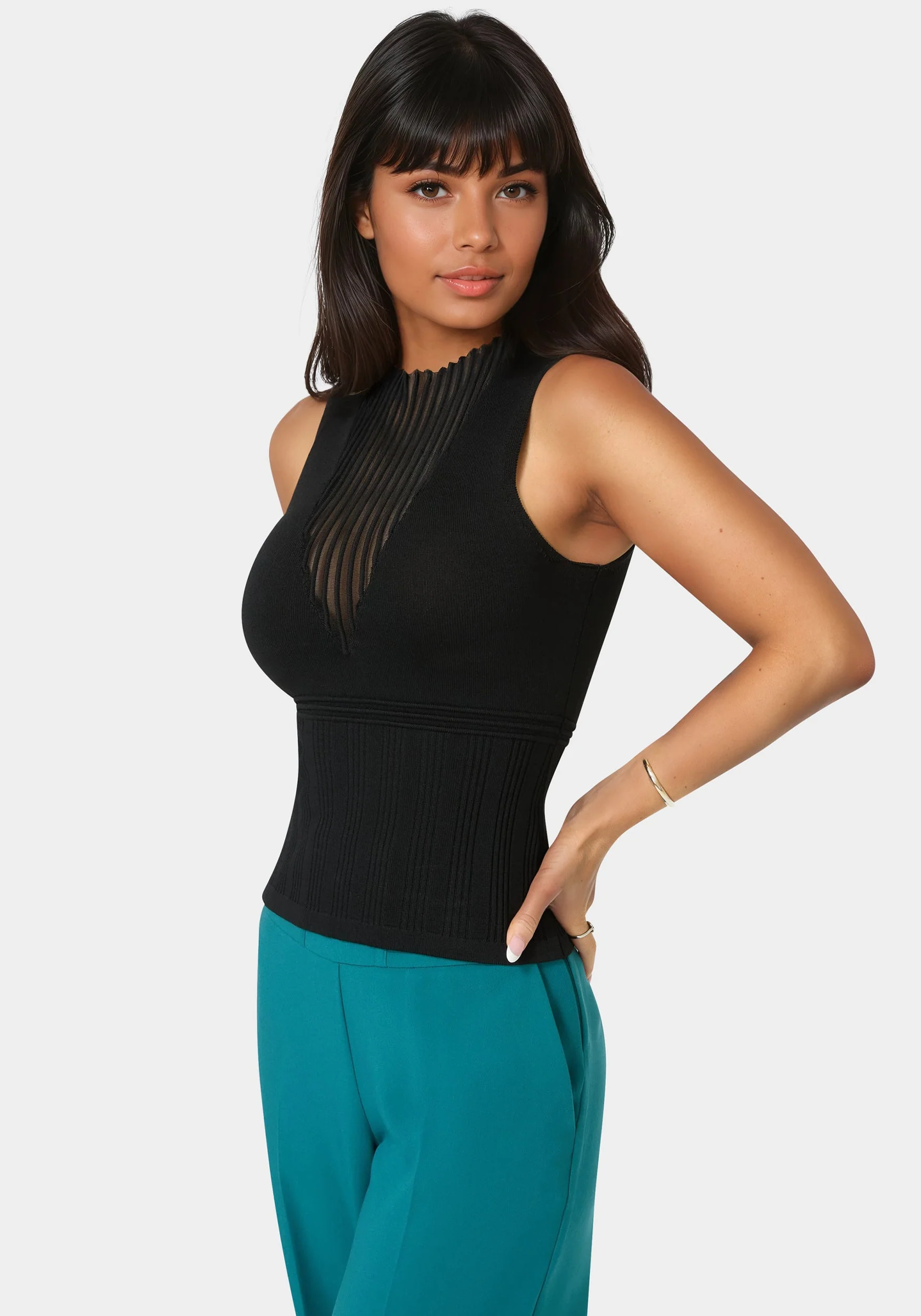 High Neck Shadow
Knit Sweater - Image 3