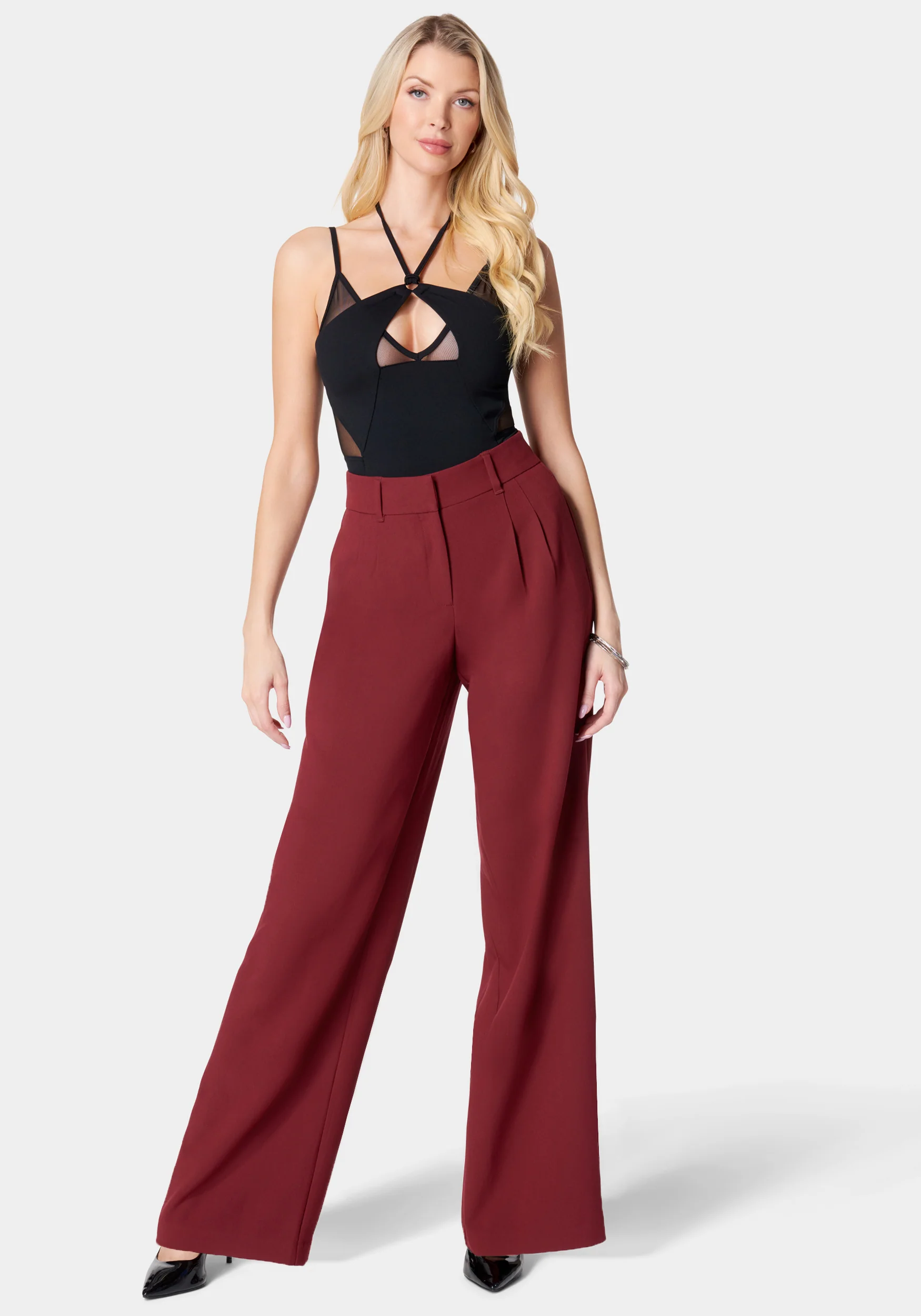 High Waist Tailored Wide Leg Pant - Image 2