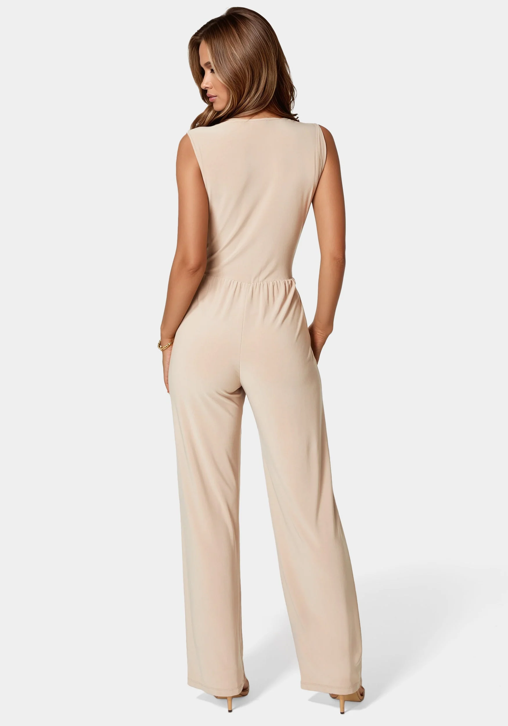 Jersey Wrap Tie Jumpsuit - Image 4