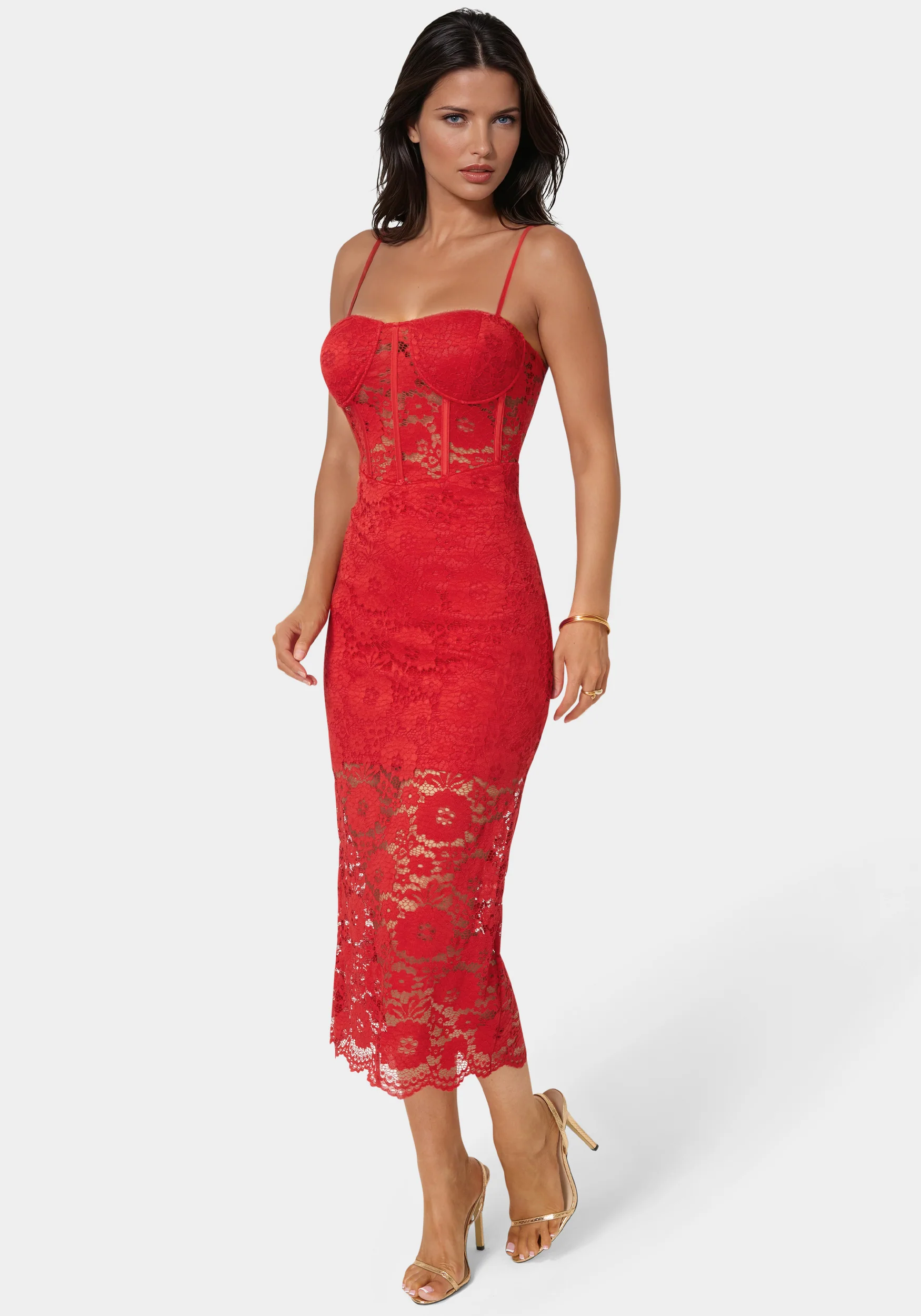 Lace Corset Midi Dress - Image 2