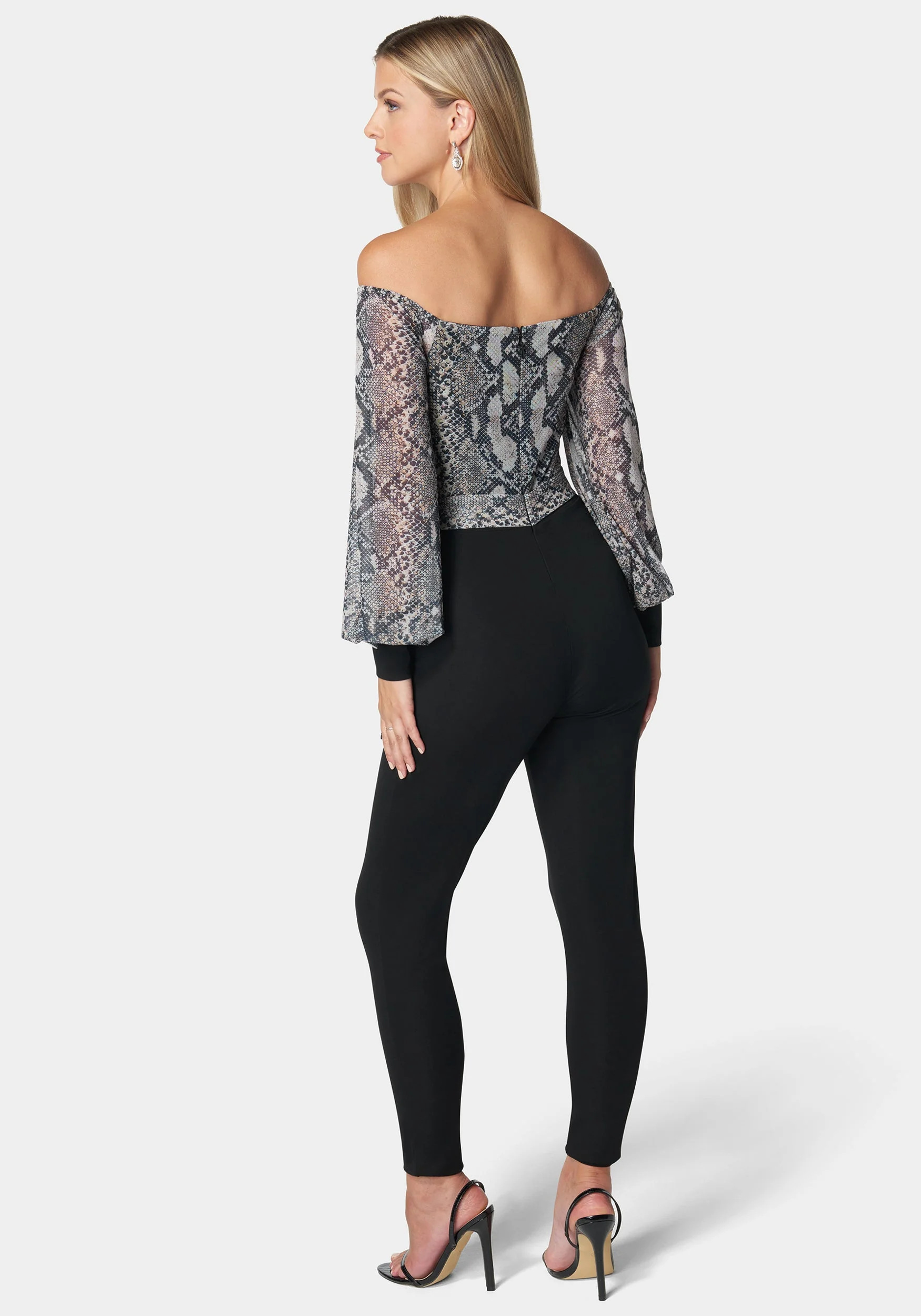 Mesh Off Shoulder Catsuit - Image 3