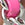 Pink Strap and Silver Metal Chain Link Bracelet Watch - Image 5