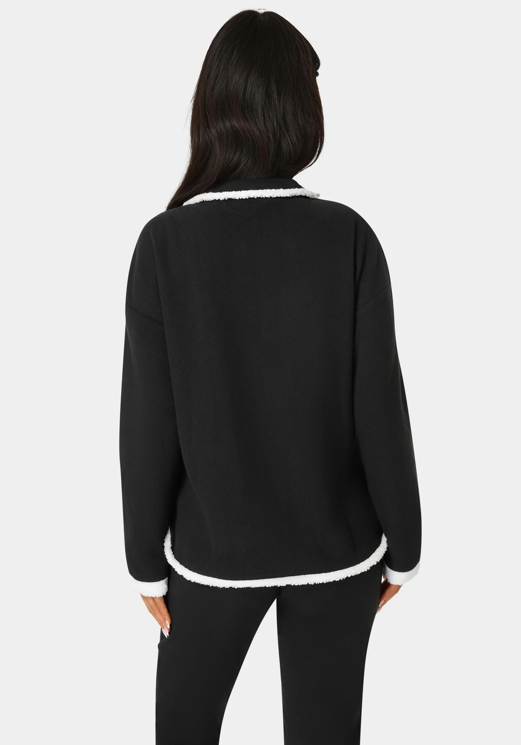 Polar Fleece Jacket With Teddy Fur Trim - Image 3
