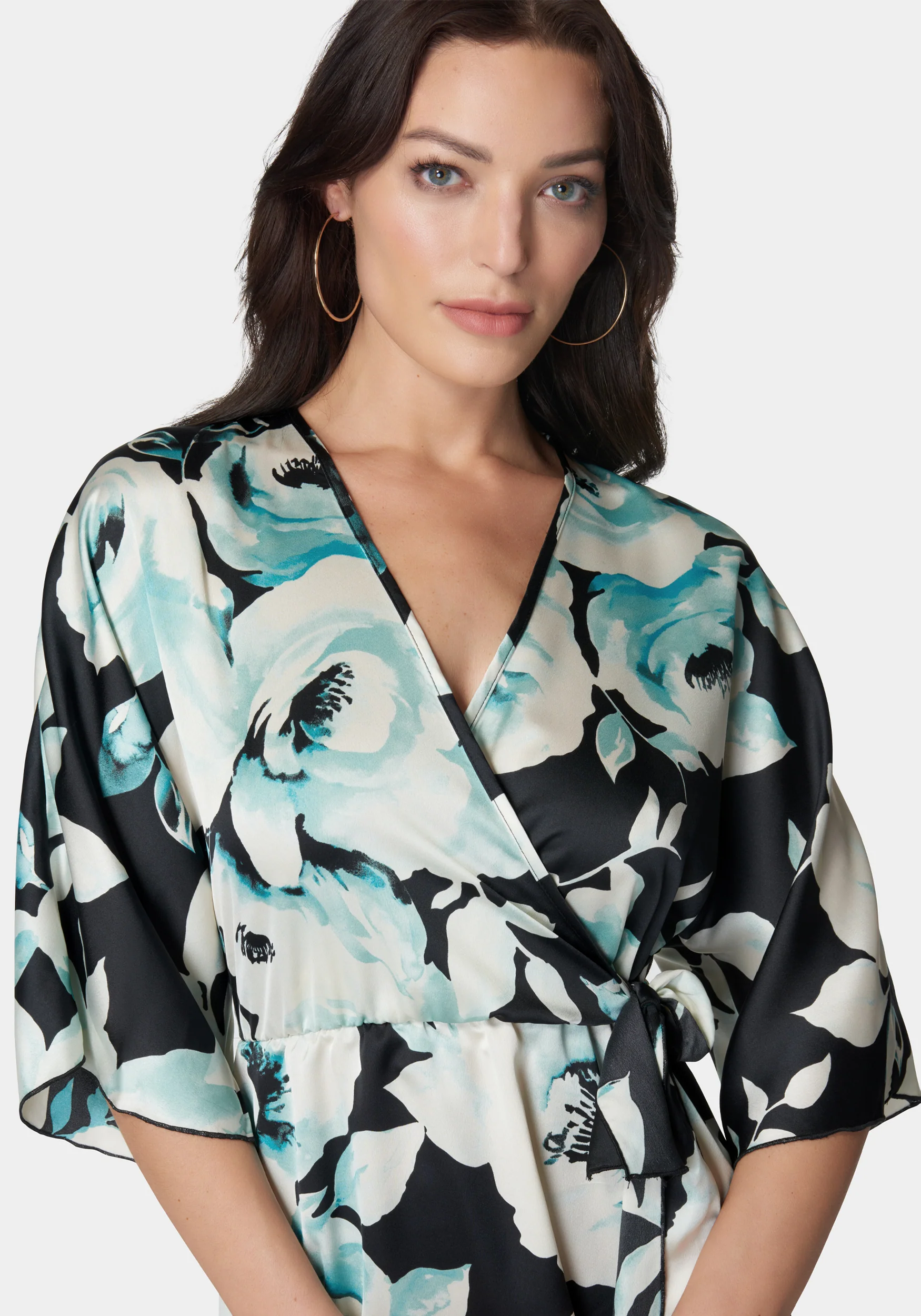 Printed Satin Kimono - Image 4