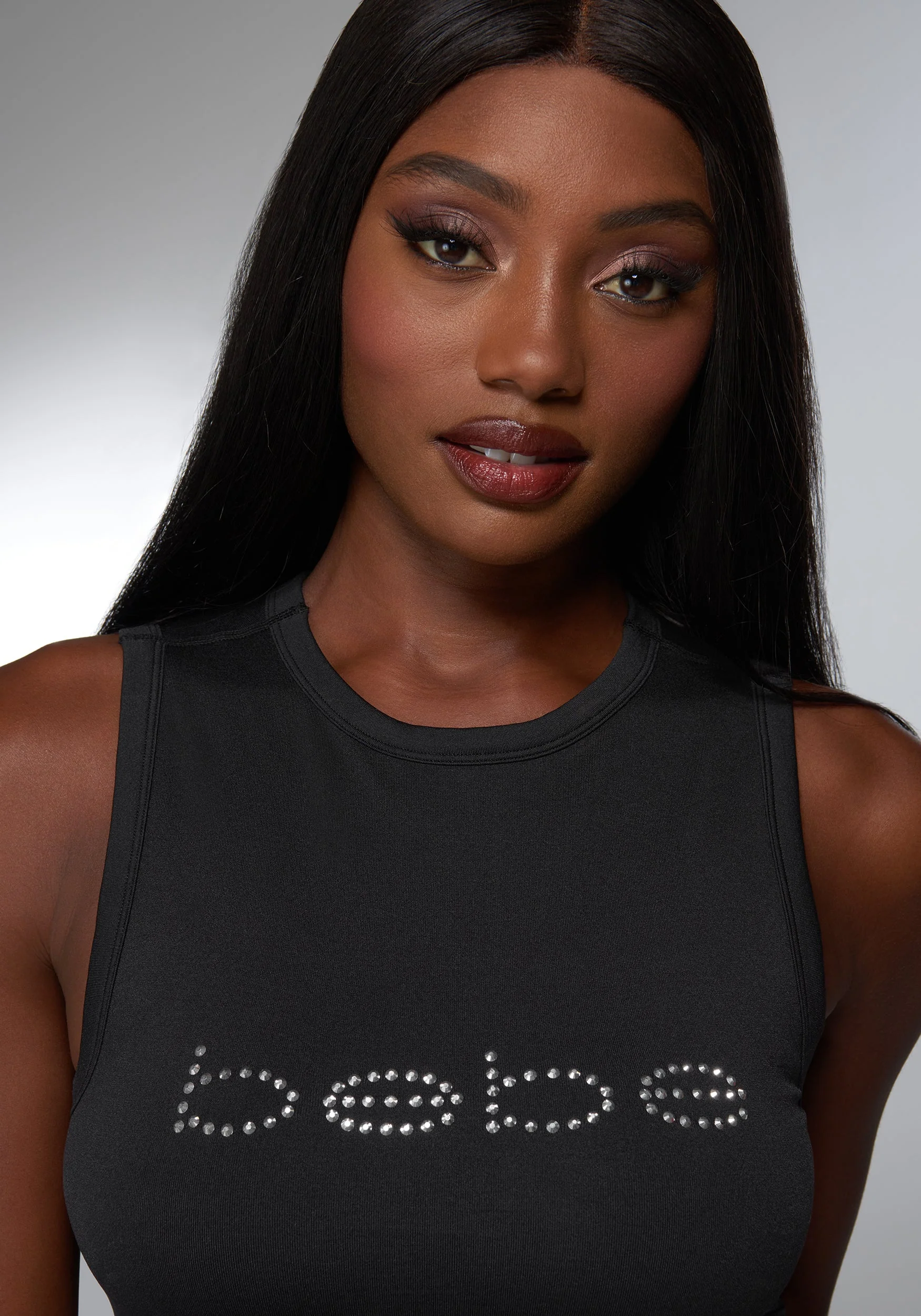 Rhinestone Logo Demi Cup Tank - Image 4