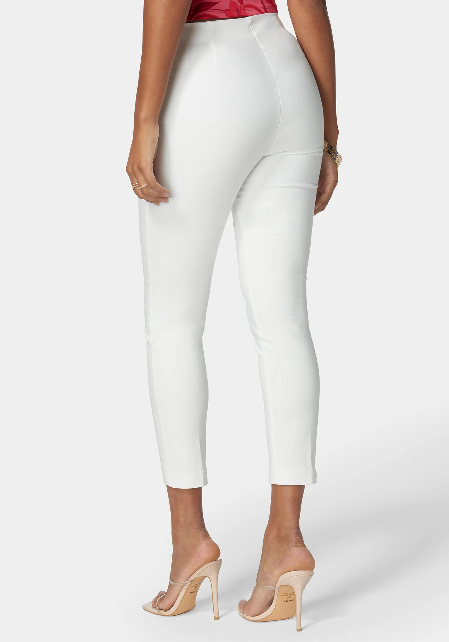 Ring Belt Pintuck Slim Leg Pant - Image 2