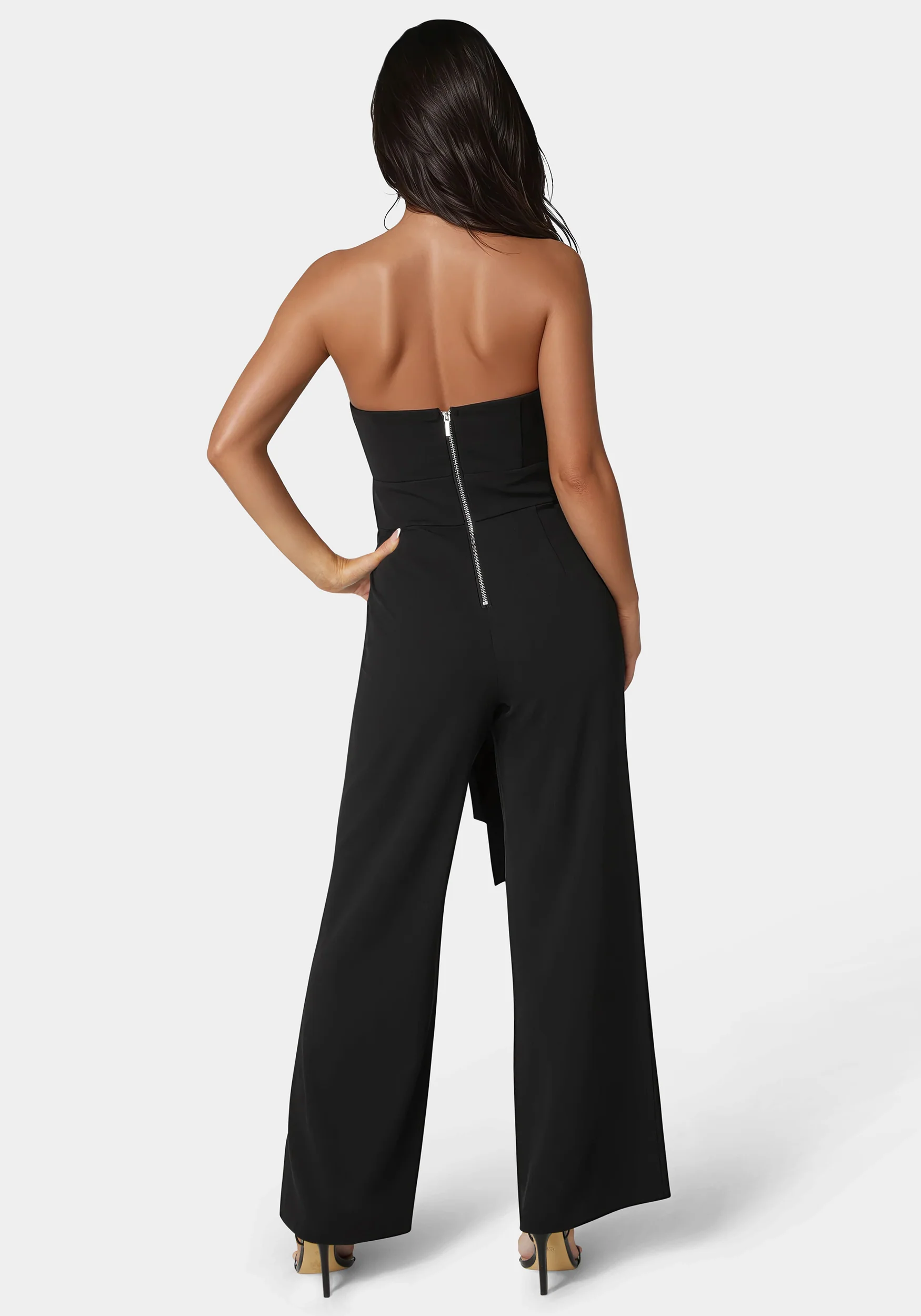 Strapless Feather Jumpsuit - Image 3