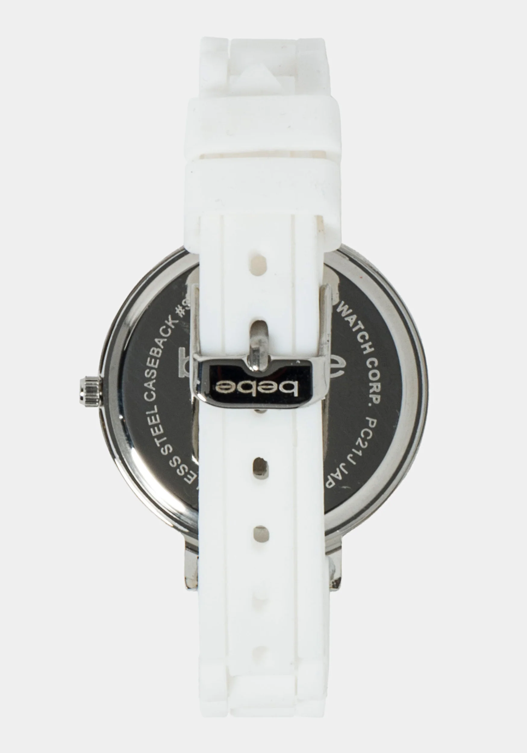 White Crystal Bezel Roman Numeral Watch - Image 3